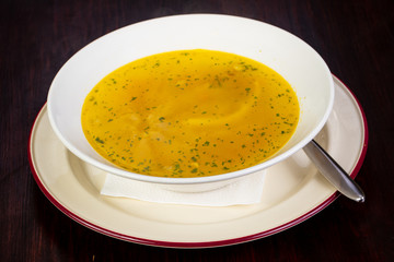 Chicken soup with noodle