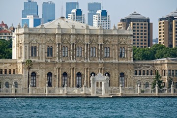 ISTANBUL, TURKEY - MAY 24 : View of Dolmabahce Palace and Museum in Istanbul Turkey on May 24, 2018