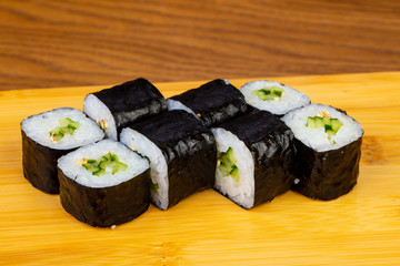 Appetizing cucumber rolls