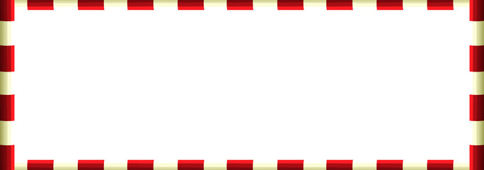 cartoon scene with frame - red and white poles - illustration for children