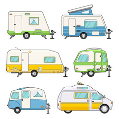 Camping trailers set