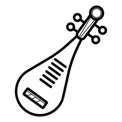 pipa musical instrumental icon