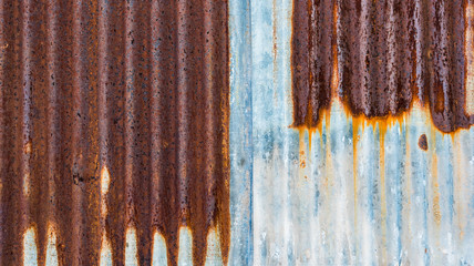 dirty rust zinc roof backgroun