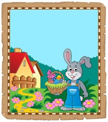 Obraz na płótnie Canvas Parchment with Easter bunny topic 9