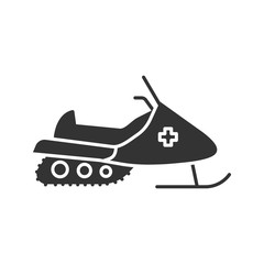 Snowmobile glyph icon