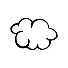 cloud sketch vector. isolated on white background