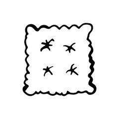 cookie icon sketch vector. isolated on white background