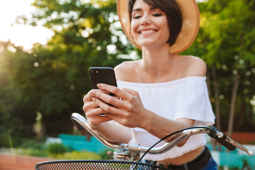 Close up of happy young girl in summer clothes