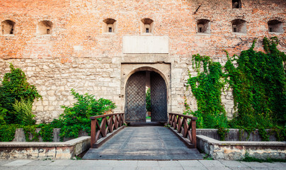 Hlyniany Gate and Bernardine church in Lviv, Ukraine