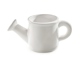 Watering can for gardening on white background