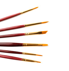 Paint brushes, isolated on white