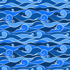 seamless blue wave pattern