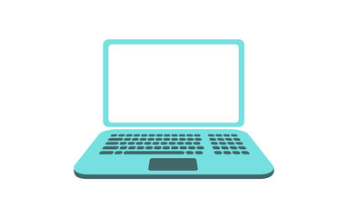 Funky vector image of a colorful laptop