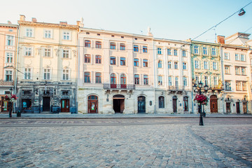 Fototapeta na wymiar Lviv market square