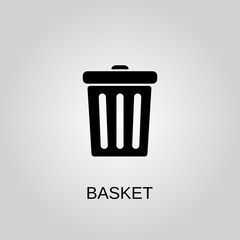 Laundry basket icon. Laundry basket symbol. Flat design. Stock - Vector illustration