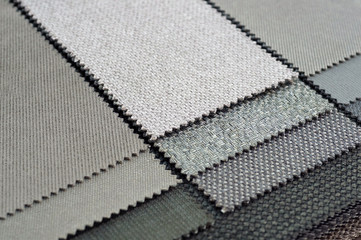 Catalog of multicolored cloth from matting fabric texture background, silk fabric texture, textile...