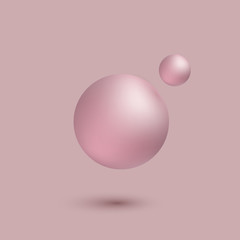 Pink background with 3d balls.