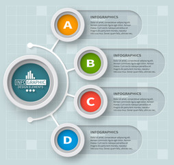 Abstract 3D Paper Infographics