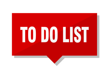 to do list red tag