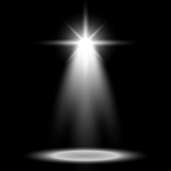 Fototapeta na wymiar Spotlight glow effect, light beam, white color