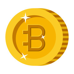 bitcoin commerce technology icon vector illustration design
