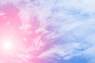 Fototapeta na wymiar sun and cloud background with a pastel colored