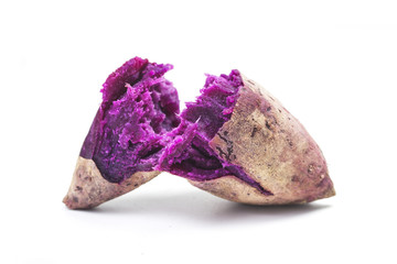 Steamed purple sweet potato