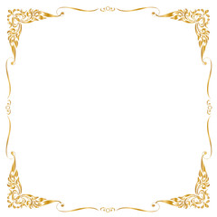Decorative frame and border, Square frame, Golden frame, Thai pattern, Vector illustration - 210164080