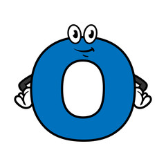 Cartoon Letter O Character