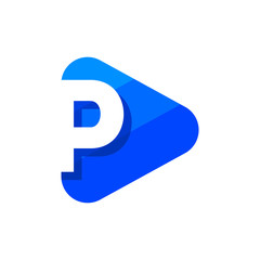 Vector Logo Letter P Triangle