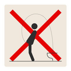 WC Toilet hygiene. Sign and symbol of toilet rules.