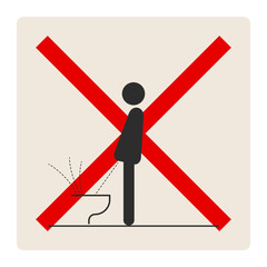 WC Toilet hygiene. Sign and symbol of toilet rules.