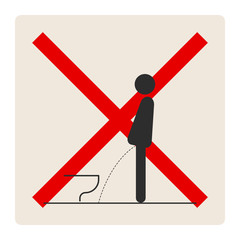 WC Toilet hygiene. Sign and symbol of toilet rules.