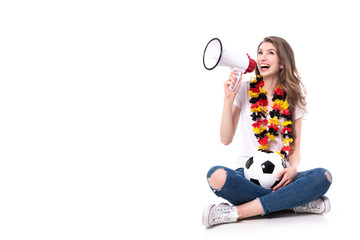 Deutschland-Fan, Junge Frau als Fan für Deutschladn © Wellnhofer Designs