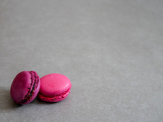 colorful macaroons, almond cookies, pastel colors, vintage card, with place to add text