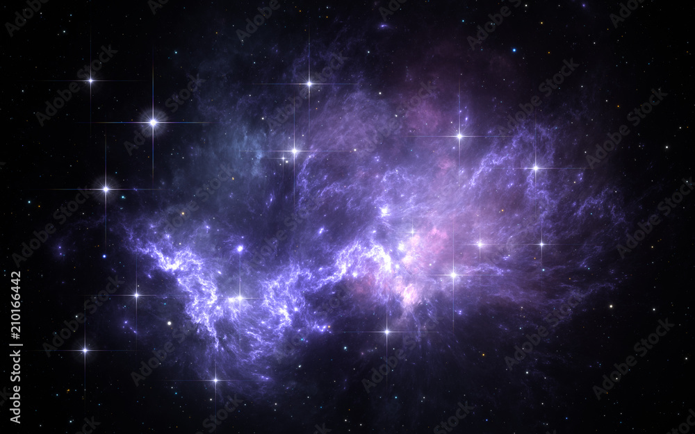 Canvas Prints space background with nebula and stars
