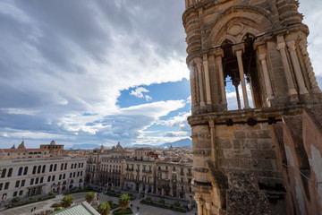 パレルモ大聖堂の屋上から見るパレルモの風景