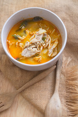 Curry pork with bamboo shoots, Thai food