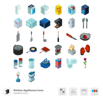 Kitchen appliances icons