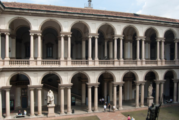 Fototapeta na wymiar Building of Brera in Milan