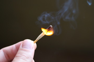 Burning match