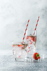 Strawberry and rosemary drink