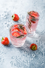 Strawberry and rosemary drink