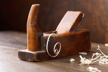 Old wooden planer .