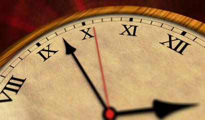 Retro clock time passing classic