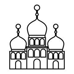 arabic castle building facade vector illustration design