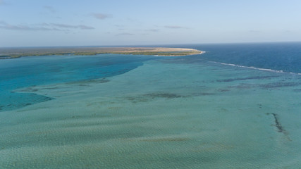 Bonaire island Caribbean sea coast lagoon