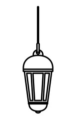 traditional arabic lamp hanging vector illustration design