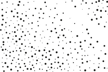 Obraz premium Black dots of different sizes on a white background. Abstract spray pattern.