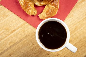 Coffee with croissant